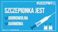 Szczepionka dobrowolna i darmowa - grafika do artykułu Szczepienia młodzieży od 12 roku życia