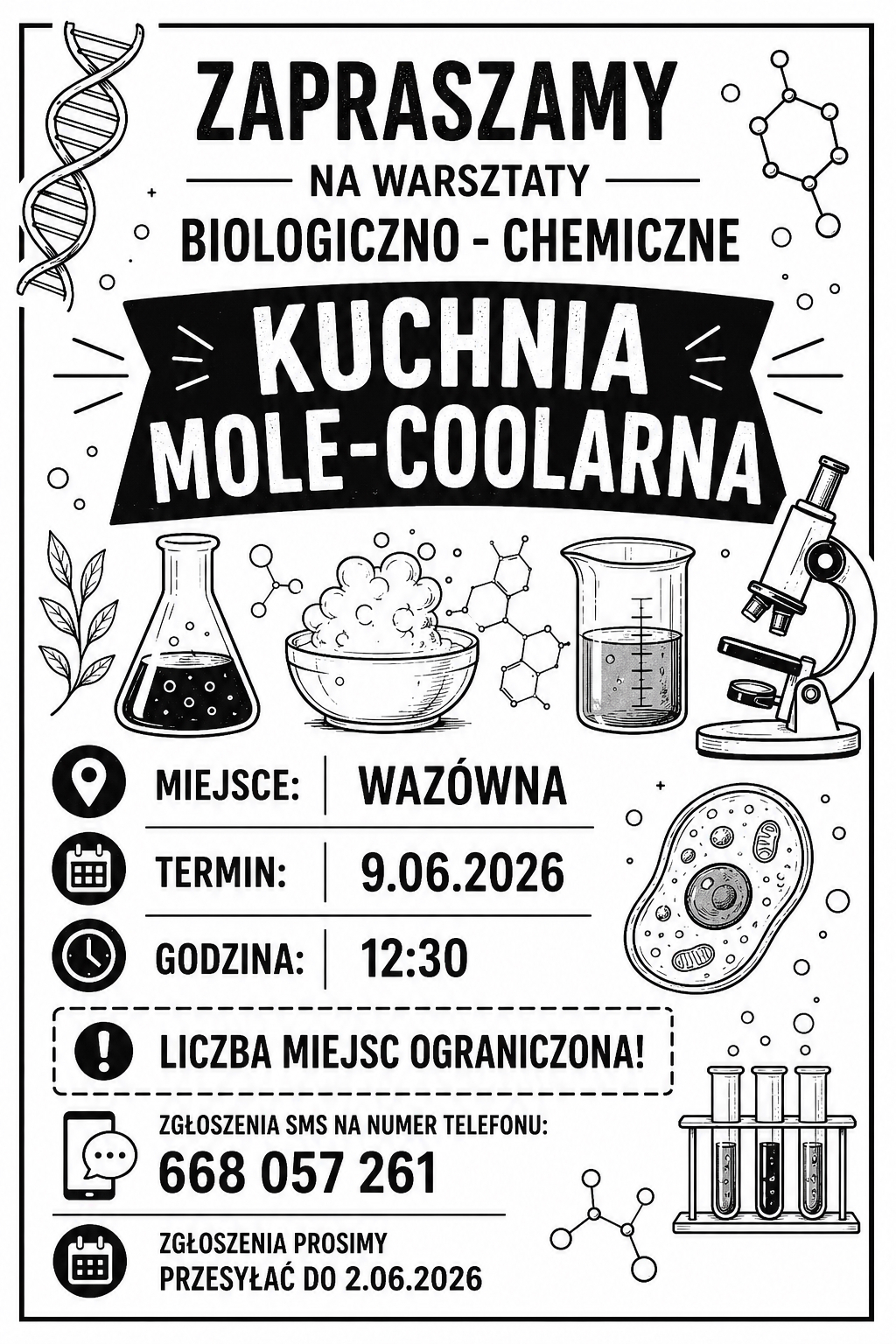 Warsztaty biologiczno-chemiczne: „Kuchnia Mole-Coolarna”